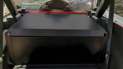 Deluxe Cargo Enclosure - 18-22 Wrangler JL {21-22 Exc. 4XE} w/o OEM Subwoofer Rear Seats Must Be Removed on 2-Door Models Black Tuffy Security Products