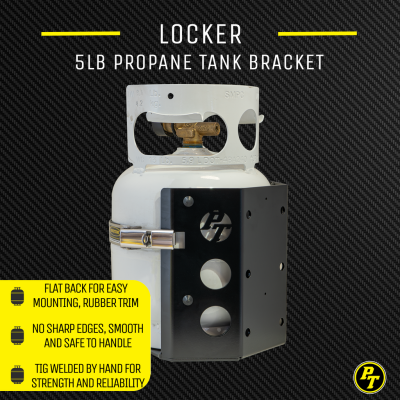 Teton Locker Propane Tank Bracket for 5 lb LP Bottle 8 Inch Diameter Power Tank