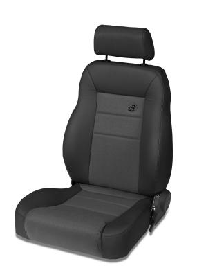 Jeep Trailmax II Pro Front Passenger Seat For Jeep 1976-1986 CJ7 Center Fabric Insert Black Denim Bestop