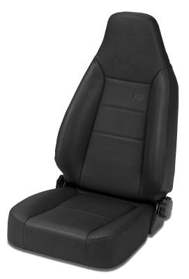 Jeep Bucket Seats Trailmax II Sport Front High Back Bucket Seat For Jeep 1976-1986 CJ7 All Vinyl Black Crush Bestop