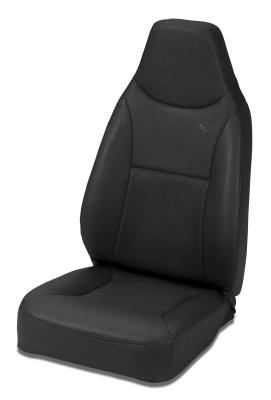 Jeep Bucket Seats II Standard Front High Back Fixed Bucket Seat For Jeep 1976-1986 CJ7 All Vinyl Black Crush Bestop