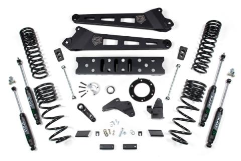 19-24 RAM 2500 5.5 Inch Radius Arm 4.5 Inch Rear Coils Gas 6-Bolt T-Case Fox Adventure Shocks Zone Offroad