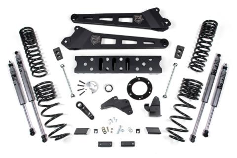19-24 RAM 2500 5.5 Inch Radius Arm 4.5 Inch Rear Coils Gas 6-Bolt T-Case Fox Adventure Shocks Zone Offroad