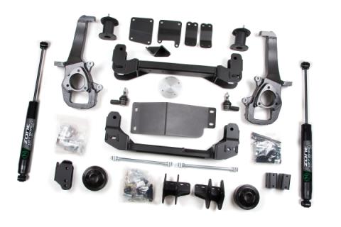 2012 RAM 1500 4 Inch Front 4 Inch Rear Lift Kit With Nitro Shocks Zone Offroad