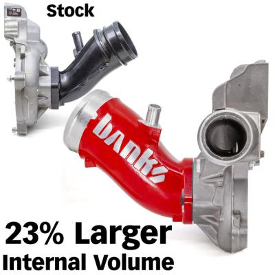 Monster-Ram Turbo Inlet Elbow 17-25 Chevy/GMC 2500/3500 6.6L Duramax L5P Red Powdercoat Banks Power