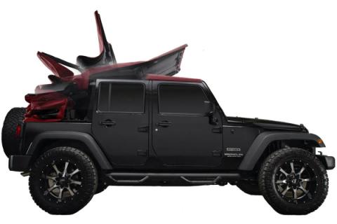 Wrangler JK eTop Jeep For 07-18 Wrangler JK 2-Door Squareback Black eTop