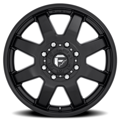 Dually Wheels 20X8.3 Maverick Dually D436 8 On 165.1 Matte Black 121.5 Bore 122 Offset 7 Spoke Front Dually Fuel Off Road Wheels