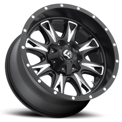 Aluminum Wheels 20X9 Throttle D513 5 On 114.3/5 On 127 Black/Milled 78.1 Bore 1 Offset Fuel Off Road Wheels