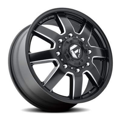 Dually Wheels 20X8.3 Maverick Dually D538 8 On 165.1 Black Milled 117 Bore 122 Offset 7 Spoke Front Dually Fuel Off Road Wheels
