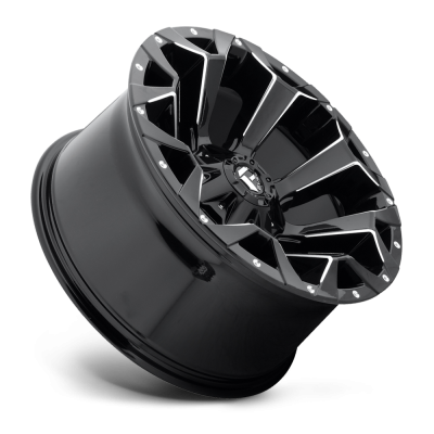 Aluminum Wheels 18X9 Assault D546 5 On 114.3/5 On 127 Matte Black/Milled 78.1 Bore 1 Offset 8 Spoke 45 Lbs Fuel Off Road Wheels