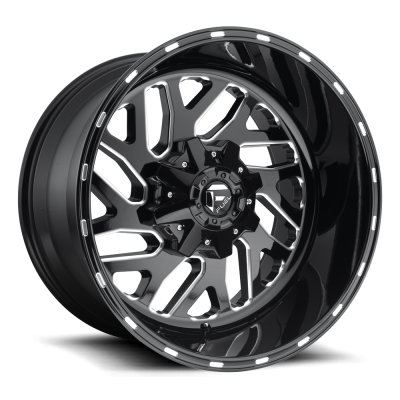 Aluminum Wheels 24X12 Triton D581 5 On 127/5 On 139.7 Gloss Black/Milled 87.1 Bore -44 Offset Mesh Spoke Fuel Off Road Wheels