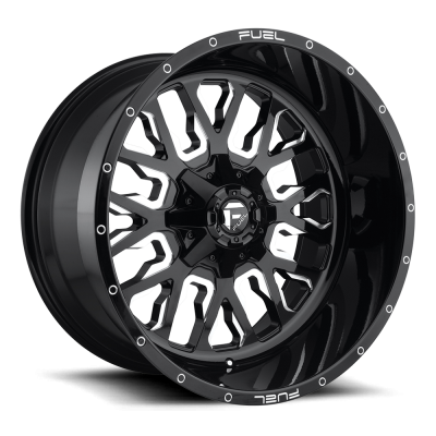 Aluminum Wheels 20X10 Stroke D611 5 On 114.3/5 On 127 Gloss Black/Milled 78.1 Bore -18 Offset Fuel Off Road Wheels