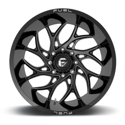 Aluminum Wheels 20X9 Runner D741 5 On 127 Gloss Black Milled 71.5 Bore 1 Offset Fuel Off Road Wheels