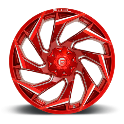 Aluminum Wheels 15X8 Reaction D754 5 On 114.3/5 On 120.65 Candy Red/Milled 72.7 Bore -18 Offset Fuel Off Road Wheels