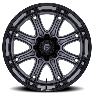 Aluminum Wheels 20X9 Darkstar FC853AB 5 On 114.3/5 On 127 Matte Gunmetal Gray/Black Lip 78.1 Bore 1 Offset Fuel Off Road Wheels