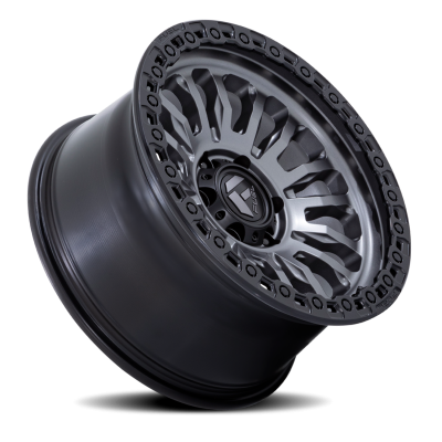 Aluminum Wheels 18X9 Rincon SBL FC857AB 5 On 127 Matte Gunmetal Gray Matte Black Lip 71.5 Bore 1 Offset Fuel Off Road Wheels