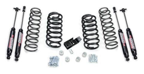 97-06 Jeep Wrangler TJ 2 Inch Coil Spring Lift Kit &amp; 9550 VSS Twin-Tube Shocks TeraFlex