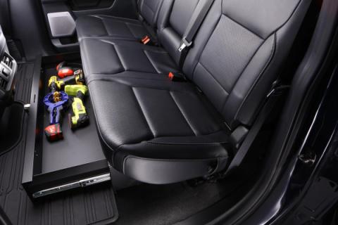 Rear Underseat Drawer for 15-26 Ford F150 F250; 19-26 Chevy Silverado/GMC Sierra - Keyed Lock Tuffy Security Products