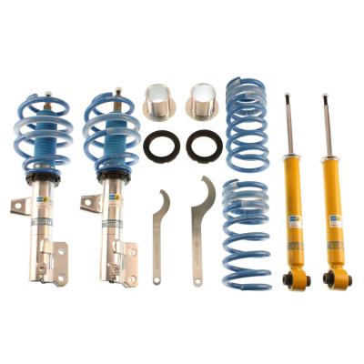 Suspension Kit Hyundai Genesis Coupe 2016-2010 Monotube Front Lowered Height 20-30mm, up to 1000kg Axle Load Rear Lowered Height 10-30mm, up to 1050kg Axle Load Requires model year 2011 front sway bar links B14 (PSS) Bilstein