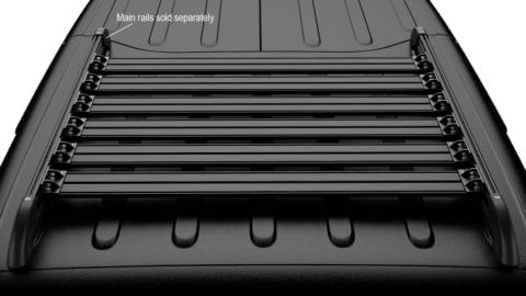07-18 Wrangler JK 4 Door Nebo Roof Rack Cargo Slat Kit Black 6-Piece TeraFlex