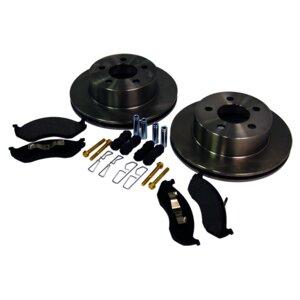 Front Disc Brake Serv. Kit for 99-06 Jeep TJ Wrangler, XJ Cherokee w/ Cast Rotor Crown Automotive