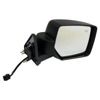 Black ; Right Power, Heated, Manual Folding Mirror for 11-15 Jeep MK Patriot Crown Automotive