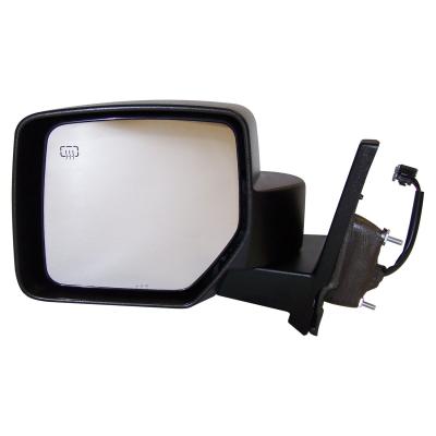 Black ; Left Power, Heated, Manual Folding Mirror for 2007-2014 Jeep MK Patriot Crown Automotive