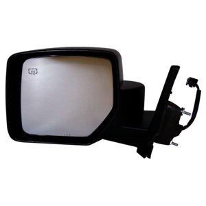 Black ; Left Power, Heated, Manual Folding Mirror for 2007-2014 Jeep MK Patriot Crown Automotive