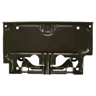 Rear License Plate Bracket for Jeep YJ Wrangler, Black, Includes Springs and Pin Crown Automotive
