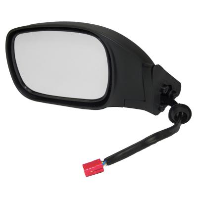 Left Power, Non-Heated, Manual Folding Mirror for 97-01 Jeep XJ Cherokee, Black Crown Automotive