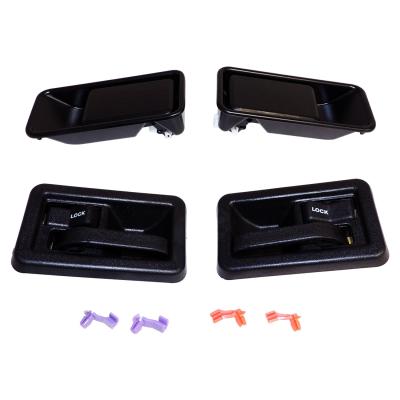 Interior &amp; Exterior Door Handle Kit for 87-06 Jeep YJ, TJ Wrangler w/ Half Doors Crown Automotive