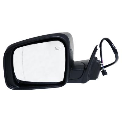 Left Power, Heated, Power-Folding Mirror for 14-16 WK Grand Cherokee, Black Crown Automotive