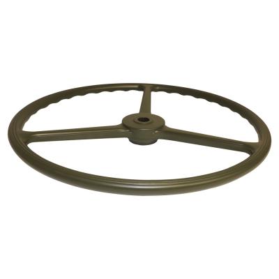 Olive Drab Steering Wheel for Jeep / Willys 1941-1945 MB, 17 Inch Diameter, 3 Spokes Crown Automotive