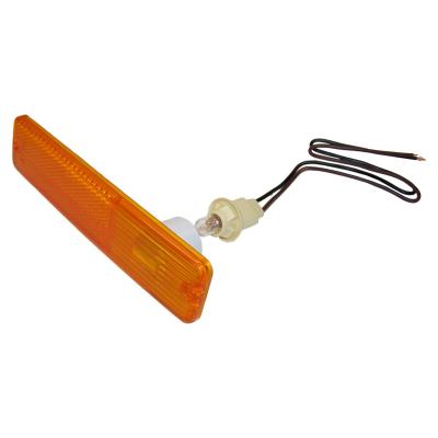 Amber Side Marker Kit w/ Clear Bulb &amp; Wiring for 72-86 CJs 74-91 SJ, J-Series Crown Automotive