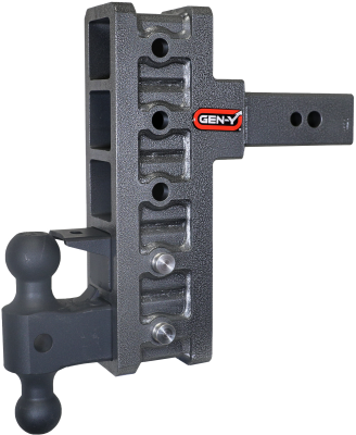 Mega Duty 2.5 Inch Offset Shank 3 Inch Rise, 9 Inch Drop 3.5K TW 32K Hitch &amp; GH-0161 Dual-Ball &amp; GH-0162 Pintle Lock Gen Y Hitch