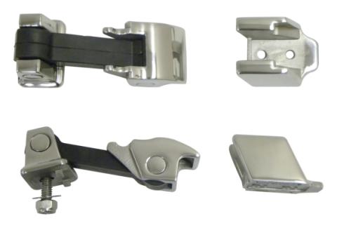 Left &amp; Right Stainless Steel Hood Catch Kit Jeep 2007-2018 JK Wrangler RT Off Road