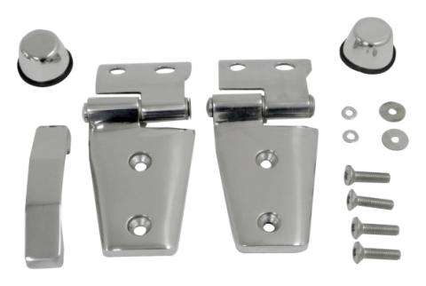 Left &amp; Right Stainless Steel Hood Kit for 2007-2018 JK Wrangler RT Off Road