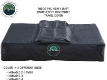 LD TMBK 3 Roof Top Tent With Annex - Tan Base With Green Rain Fly, Black Aluminum Base, Black Ladder Overland Vehicle Systems
