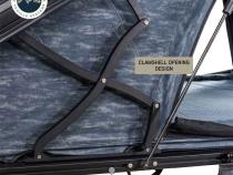 XD Lohtse - Clamshell Aluminum Roof Top Tent, 2 Person, Grey Body and Black Rainfly Overland Vehicle Systems