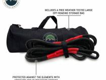 Brute Kinetic Recovery Rope 5/8 Inch x 20 Foot With Storage Bag Overland Vehicle Systems