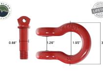 19010204 Recovery Shackle 3/4 Inch 4.75 Ton Red - Sold In Pairs Overland Vehicle Systems