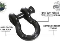 Recovery Shackle 19019901 3/4 4.75 Ton Black Overland Vehicle Systems