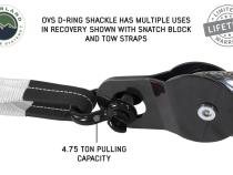 Recovery Shackle 19019901 3/4 4.75 Ton Black Overland Vehicle Systems