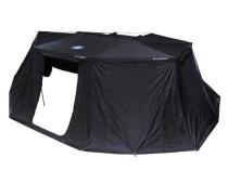 XD Nomadic 270 - Awning Wall 3 W/Black Out, Driver Side, Black Body, Black Trim W/Storage Bag Overland Vehicle Systems