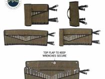 Large Wrench Tool Roll (24 Slot) Number 16 Waxed Canvas Overland Vehicle Systems