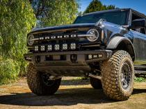 6 XL Linkable Light Bar Kit 21-Up Ford Bronco Steel Bumper Mount w/Upfitter Baja Desgins