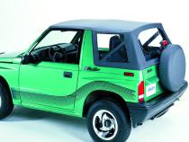 Replace-A-Top for OEM Hardware For Geo/Suzuki 1989-1994 Tracker/Sidekick Clear Black Denim No Door Skins Included Bestop
