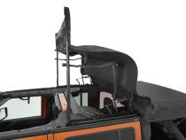 Supertop Ultra Squareback Soft Top For Jeep 2007-2018 Wrangler JK 4 Door Black Bestop