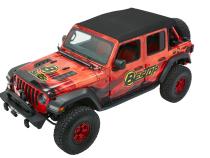 Trektop Ultra Slantback Soft Top For Jeep 2018-Current Wrangler JL 4 Door Black Bestop