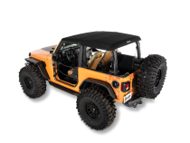 Jeep Wrangler Trektop Glide Slantback Soft Tops For Jeep 2018-Current Wrangler JL 2 Door Black Diamond Bestop
